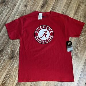 Alabama Crimson Tide Shirt Men's M Red Short Sleeve Russell NCAA Football